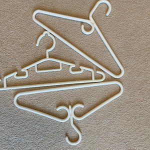 - 18 NEW very strong thick white adult coats clothes closet hangers